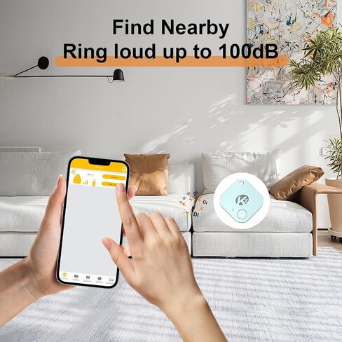 KZO Bluetooth Air Tracker Tag 1 Pack, iOS and Android Compatible, Find Nearby, Phone Finder, Loud Ring, Replaceable Battery, for Keys/Backpacks/Wallets, Blue in Kuwait