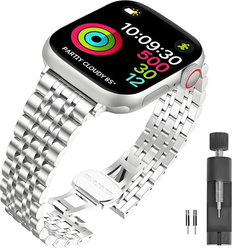 مجموعات Apple Watch المتوافقة 41 مم 40 مم 38 مم 49 مم 45 مم 44 مم 42 مم ، حزام فرقة I -Watch من الفولاذ المقاوم للصدأ لـ Apple Watch Ultra2 Ultra Series 10 9 8 7 6 5 4 3 2 1 SE SE2 in Kuwait
