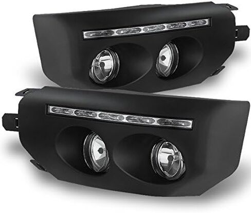 AKKON - For Toyota FJ Cruiser Black Bezel LED DRL Daytime Running Strip Fog Light W/Switch + Bulbs in Saudi Arabia
