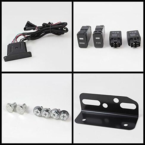 AKKON - For Toyota FJ Cruiser Black Bezel LED DRL Daytime Running Strip Fog Light W/Switch + Bulbs in Saudi Arabia
