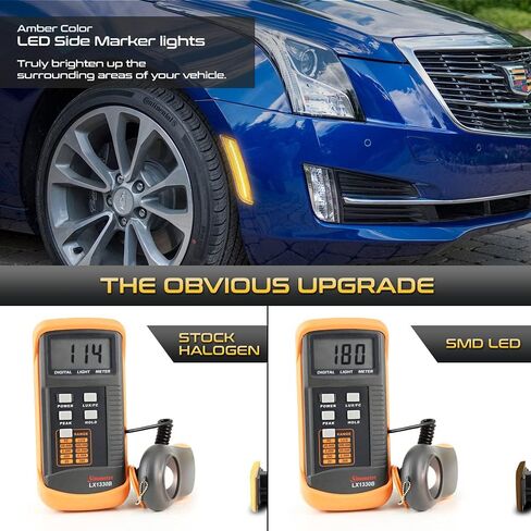 VIPMOTOZ الأمامي أمبر LED LED Marker Lamps متوافقة مع 2013-2014 CADILLAC ATS 2017-2022 in Saudi Arabia