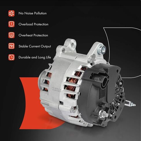 A-Premium Alternator Compatible with Volkswagen Jetta 2016 2017 2018, L4 1.4L, 1 Blade, 140Amp 12V Clockwise 6-Groove Clutch Pulley, Replace# 04C903023K, 04C903023M, TG14C071 in Saudi Arabia