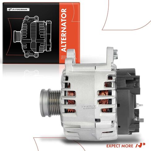 A-Premium Alternator Compatible with Volkswagen Jetta 2016 2017 2018, L4 1.4L, 1 Blade, 140Amp 12V Clockwise 6-Groove Clutch Pulley, Replace# 04C903023K, 04C903023M, TG14C071 in Saudi Arabia