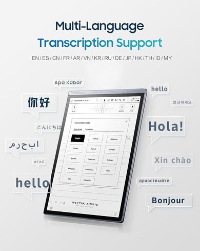AINOTE Air 2 Bundle,8.2-inch AI Note Taking Tablet Writing Tablet with Black Folio Case,Voice-to-Text Transcription, Multi-Languages Chatgpt Support,for Meeting/Learning/Reading in Saudi Arabia