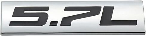 2pc 5.7L Emblem Badge Letter 3D Metal اللوحة المعدنية الملصق لجذع باب الغطاء (الفضة الأسود) in Saudi Arabia