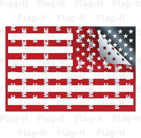 Flag-It Car Truck Emblem Steel Stains Steeld Steel USA (Chrome) in Saudi Arabia