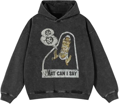 Men Streetwear Hoodie Sweatshirt Aesthetic Graphic Pullover Cotton Unisex in Kuwait