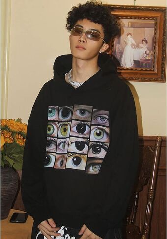 Men Streetwear Hoodie Sweatshirt Aesthetic Graphic Pullover Cotton Unisex in Kuwait
