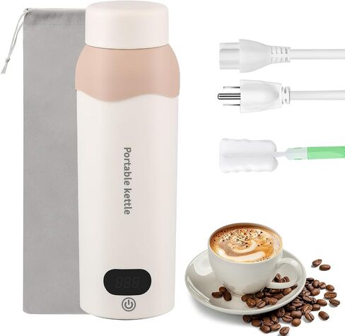 Protable Travel Electric Kettle 304 Stainless Steel Small Water Boiler 450ml USB and Plug in Water Heater with Bag in Saudi Arabia