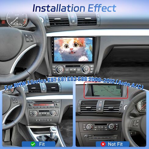 NHOPEEW [2+64G] Car Stereo for BMW 1 Series E87 E81 E82 E88 2008-2012 (Auto A/C) - 9 Inch Touchscreen Android Car Radio with Wireless Carplay and Android Auto/DSP/GPS/SWC + AHD Backup Camera in Saudi Arabia