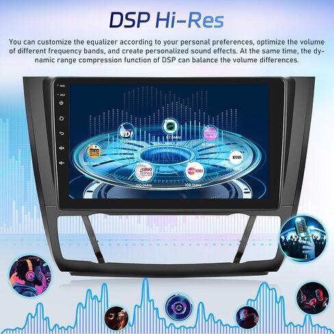 NHOPEEW [2+64G] Car Stereo for BMW 1 Series E87 E81 E82 E88 2008-2012 (Auto A/C) - 9 Inch Touchscreen Android Car Radio with Wireless Carplay and Android Auto/DSP/GPS/SWC + AHD Backup Camera in Saudi Arabia