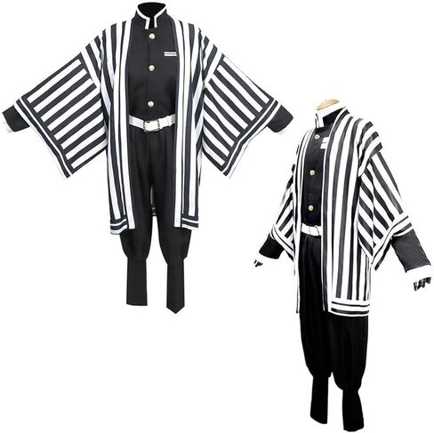 مجموعة كاملة من أزياء عيد الهالوين للرجال Agatsuma Zenitu Party دور تأثيري زي كيمونو الزي مع السيف أحذية شعر مستعار in Kuwait