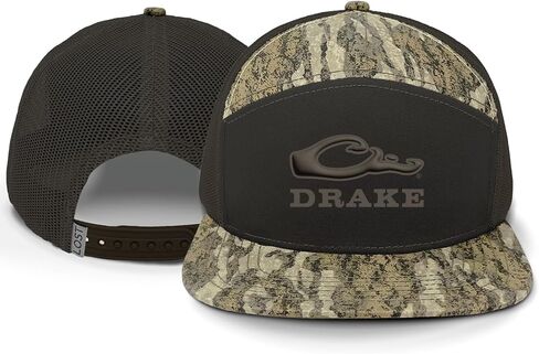 Drake Waterfowl Men's Drake X Lost Sa7age 7 لوحة Cap DW0227 W/Flat Bill ، شبكة تنفس الظهر ، الظهر القابل للتعديل ، OSFM in Kuwait