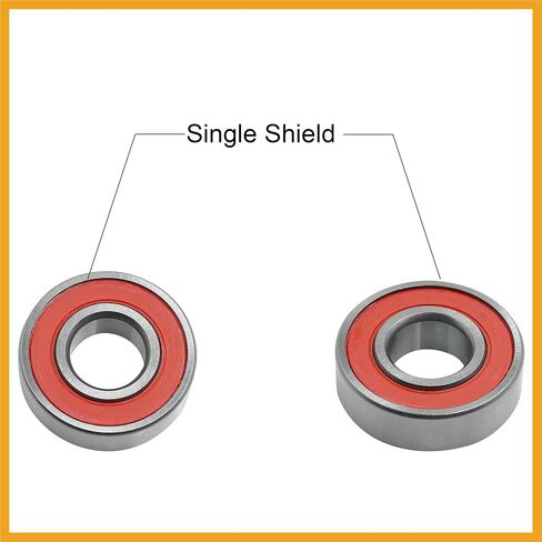 2pcs 6003rs أخدود عميق محمية محمية تحمل عالمي 35 × 17 × 10 مم استبدال النغمة الفضية الحمراء بديل مواد متينة in Saudi Arabia