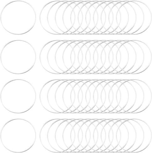 50pcs 50mm الدائرة الدائرة النتائج جولة الديكور الأطواق الدوائر النحاسية الذهبية رابط حلقات إطار الحافة المفتوحة لمجوهرات DIY صنع فني خلق هدية قرط قرط القلادة اللوازم السائبة in Saudi Arabia