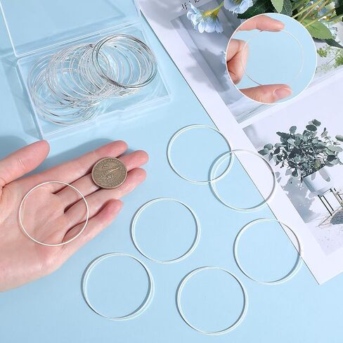50pcs 50mm الدائرة الدائرة النتائج جولة الديكور الأطواق الدوائر النحاسية الذهبية رابط حلقات إطار الحافة المفتوحة لمجوهرات DIY صنع فني خلق هدية قرط قرط القلادة اللوازم السائبة in Saudi Arabia