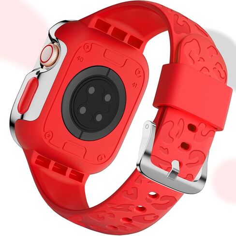 DABAOZA Engraved Compatible for Apple Watch Band Women 41mm 40mm 38mm with Bling Gliter Bumper, Soft Silicone Strap for iWatch Series 9 8 7 6/SE 5 4 3 2 1 in Kuwait