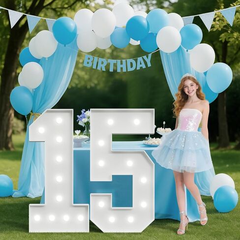 Sweet 16 Party Decorations, 4FT Marquee Numbers 16 for 16th Birthday Decorations for Girls Boys, Light Up Numbers for Sixteen Birthday Happy Anniversary Party Decor in Saudi Arabia