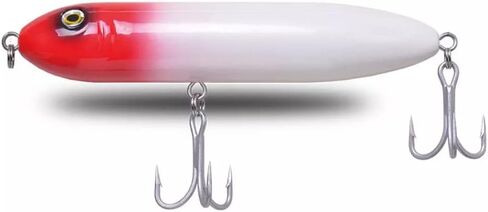 PBFish Topwater Spook Fishing Lure for Big Striped Bass 6.5 Inches Loud Rattle Walk The Dog Action Cast Far Floating Strong Hooks and Split Rings in Saudi Arabia