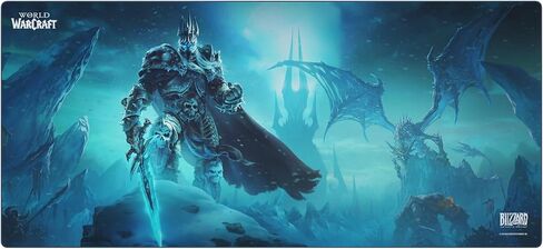 World of Warcraft Azeroth Gaming Mouse Pad, Computer Mouse Mat, Flat Stitched Edge, Non-Slip Rubber Base, Gamers & Office Use, 35 x 16 - Officially Licensed in Kuwait