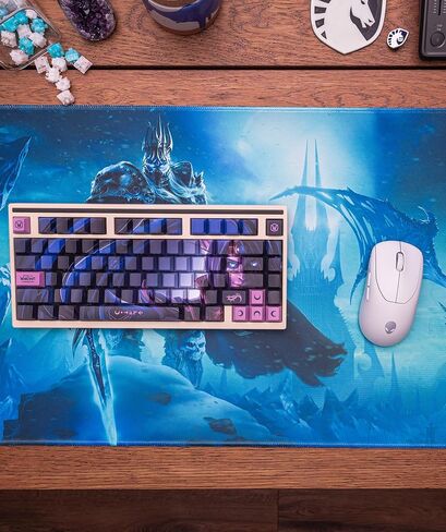 World of Warcraft Azeroth Gaming Mouse Pad, Computer Mouse Mat, Flat Stitched Edge, Non-Slip Rubber Base, Gamers & Office Use, 35 x 16 - Officially Licensed in Kuwait