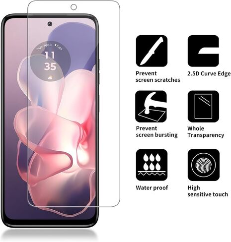 [4 Pack Glass Screen Protector Compatible for Motorola Moto G Power (2022) / XT2165 [9H Hardness]-HD Screen Tempered Glass, Scratch Resistant,Easy Install [Case Friendly] in Saudi Arabia