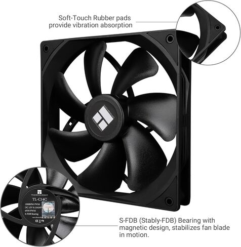 مروحة CPU TRAMALRight TL-C14CW-S X3 ، 40 ملم ARGB CASE ، 4PIN PWM SILP COMPUTED مروحة مع محمل S-FDB ، بما يصل إلى 1500 دورة في الدقيقة الكمبيوتر ، أبيض ، 3 عبوات in Kuwait