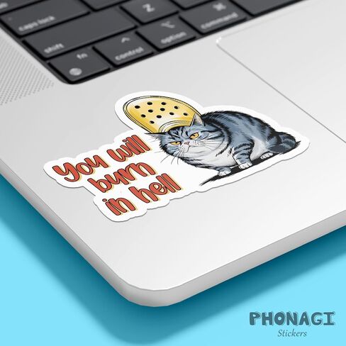 Kawaii Black Cat Cute Emoji Stickers 3'' Black Kitten Waterproof Decal for Journaling Laptop Kindle Water Bottle Stanley Cup Bumper 5pcs in Kuwait