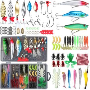 𝗘𝗫𝗔𝗨𝗥𝗔𝗙𝗘𝗟𝗜𝗦 مجموعة أدوات الصيد أدوات الصيد 147pcs معالجة مربع مينو crankbait spinnerbaits vib hooks hooks paddle swimbaits jigs ، ووزن إكسسوارات إغراء صيد الأسماك هدايا الصيد in Kuwait
