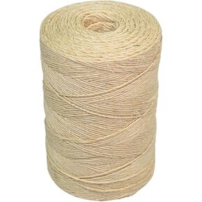 Premium Brazilian Sisal Twine, Natural Fiber 100% Sisal, Heavy-Duty, Ultra Durable, Ideal for DIY Projects, Home Decor, Gardening, Crafting, Gifting, Wrapping (164 ft / 50 m Coil) in Kuwait