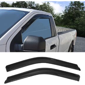 FreeMotor802 Tape-On Windows Fongors Sun Rain Guards ، Fit for 2015-2025 Ford F-150 & 2017-2025 F-250 F-350 F-450 Super Duty Cabrand ، Slim Style Smoke Dance Deflects 2 PCS Side Side in Saudi Arabia