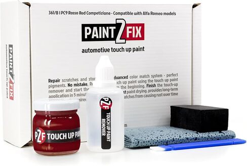 361/B | PC9 Rosso Red Competizione Touch Up Paint Kit for Alfa Romeo Scratch and Chip Repair - 2.53 Fl Oz (75ml) in Kuwait