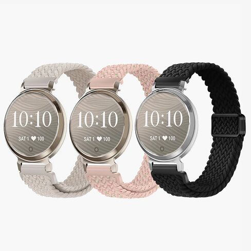 3Pack Braided Stretchy Nylon Bands Compatible with Garmin Lily 2 Watch Bands for Women Girls,14mm Loop Magnetic Elastic Sport Strap for Garmin Lily 2 Smart Watch for Men in Saudi Arabia