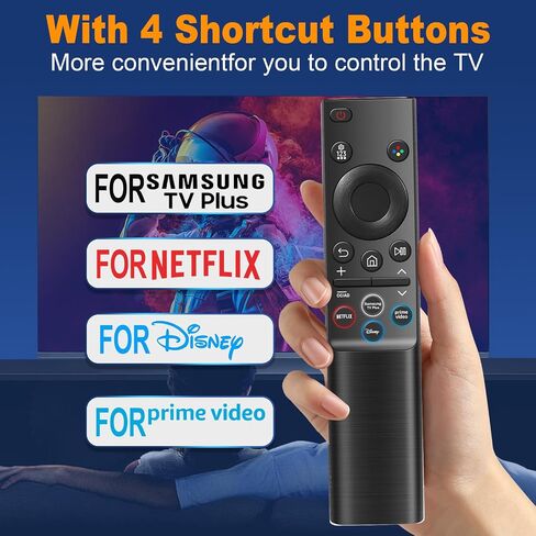 BN59-01357A Solar Voice Remote for Samsung TVs - Compatible with Frame/Neo QLED 4K/8K UHD Smart TVs (VG-TM2180ES/ZA), 3 App Shortcuts & Solar Charging in Saudi Arabia