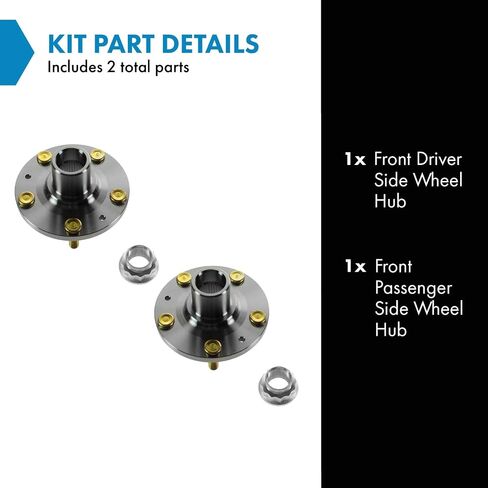 TRQ Wheel Hub سائق أمامي الجانب الأيسر والركاب الجانب الأيمن 2 قطعة لعام 2004 2005 Honda Civic SI 2002 2003 2004 2005 2006 Acura RSX Model in Saudi Arabia