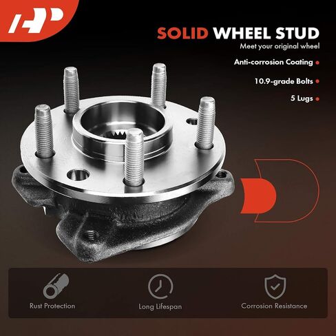 A-Premium 2 X Bront Wheel Bearing and Hub Assembly مع 5-Lug متوافق مع Buick & Chevrolet & Pontiac & Oldsmobile-1988-2001-Regal Lumina Monte Carlo Grand Prix Supreme in Saudi Arabia