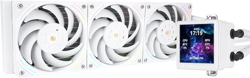 Thermalright Frozen Vision 240 White-Liquid CPU Water Cooler, with 2 PWM Fans,2.88-inch Square Image IPS LCD Display for 480x480 Pixels,Computer CPU Water Cooler for AM4/AM5,Intel lga1700/115X/1851 in Kuwait