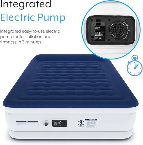 Active Era Luxury Camping Air Mattress with Built in Pump - Queen, USB Rechargeable Pump, Travel Bag for Tent Camping in Saudi Arabia