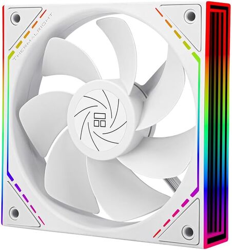 Thermalright TL-M12R 120mm ARGB CPU Fan, with 1500RPM Speed, Black Computer Case Cooling, Quiet 4pin PWM PC Inverted Fan, CPU Cooler,ARGB Light Effect with Infinite Mirrors on Both Sides in Saudi Arabia