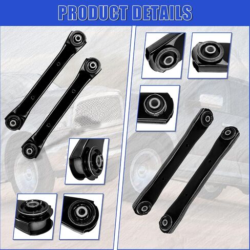 4pcs ذراع التحكم السفلي العلوي الأمامي مع جلبة RK641867 RK641927 استبدال 2006-2008 Dodge RAM 1500 (Mega Cab 8 Lug 4 WD) 2003-2009 Dodge RAM 2500 2003-2010 DODGE RAM 3500 in Saudi Arabia