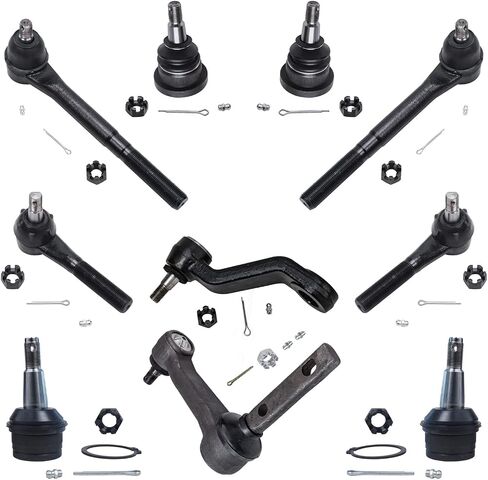 Detroit Axle - 2WD 10pc Front Suspension Kit for 1997 1998 1999 Dodge Ram 1500, 4 Upper & Lower Ball Joints, 4 Inner & Outer Tie Rods, Idler Arm, Pitman Arm Replacement in Saudi Arabia