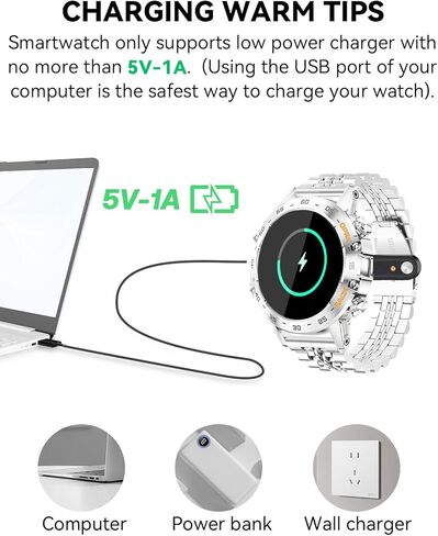 Military Smart Watches for Men(Answer/Make Call), Tactical Smartwatch for Android iOS, 400mAh Battery/Sports Tracking/Health/Sleep Monitoring in Kuwait