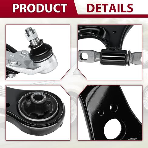 أذرع التحكم السفلى من الأمام مع قضبان التعادل في مفصل الكرة البارز تعليق مجموعة التعليق لتويوتا سيينا 2011-2020 in Kuwait