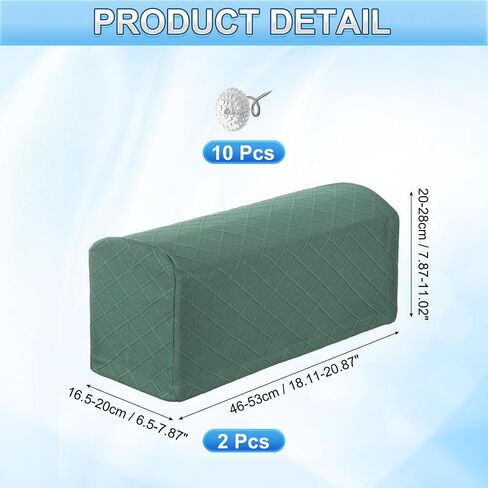 uxcell 2Pcs Diamond Pattern Stretch Armrest Covers, Soft Armchair Slipcovers Couch Recliner Arm Cover for Chair Sofa Protector, Light Grey in Saudi Arabia