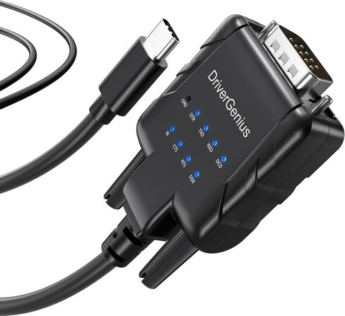 DriverGenius USB232A-E-C | USB-C to Serial/RS232 (DB9) Adapter – A Reliable Tool for PLC Programming, Robot Control, Data Acquisition, and Embedded System Development 【4-Piece/Pack】 in Saudi Arabia
