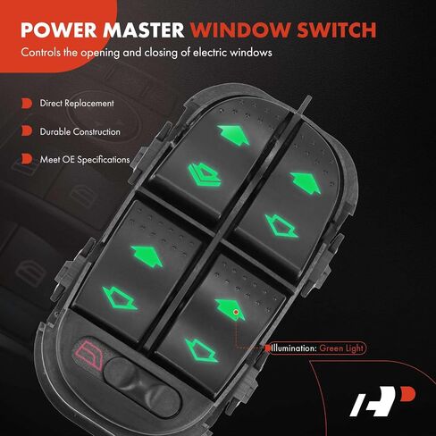 A-Premium Master Power Window Switch Compatible with Ford Focus 2000-2007, fit 4 Door Only, Front Left Driver Side, Replace# 7S4Z14529A in Saudi Arabia