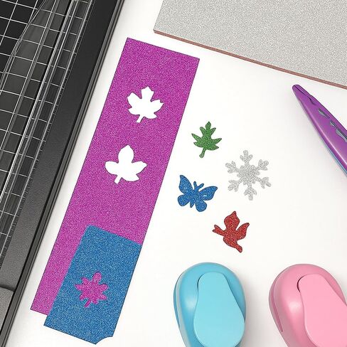 BigOtters 28 Sheets 10 Colors Glitter Cardstock, A4 Sparkly Paper for Arts and Crafts, 250GSM in Kuwait