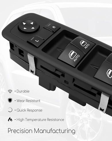 تبديل نافذة الطاقة استبدال 68141894AA FIT لجيب شيروكي 2014 2015 2015 2017 مع زر التلقائيين ، جانب السائق الأمامي الأيسر in Saudi Arabia