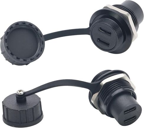 Penglin 2PCS المنافذ المزدوجة موصل لوحة USB-C ، ومحول امتداد Type-C أنثى إلى الإناث ، D-type USB C 3.1 Socket Socket Socket نقل وشحن in Kuwait