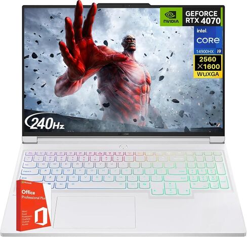 Lenovo Legion 7i 16 Inch Gaming Laptop, Intel i7-14700HX(Up to 5.5 GHz, Beat i9-13900HX), NVIDIA RTX 4060, 16" LCD IPS WQXGA 240Hz, 32 GB DDR5, 2 TB SSD, Wi-Fi 6E, Windows 11 Pro, MS Office Pro 2024 in Saudi Arabia